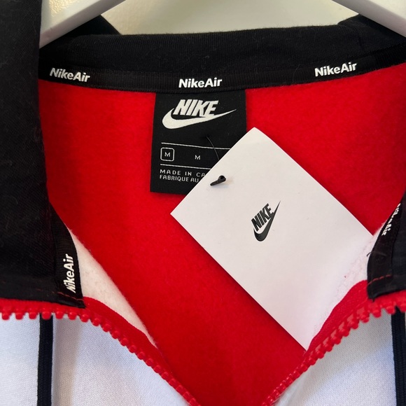 Nike Air full zip hoodie black red white block style Men’s size Medium - Picture 3 of 7